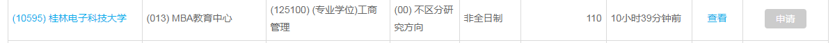 110人！桂林電子科技大學(xué)MBA接受調(diào)劑